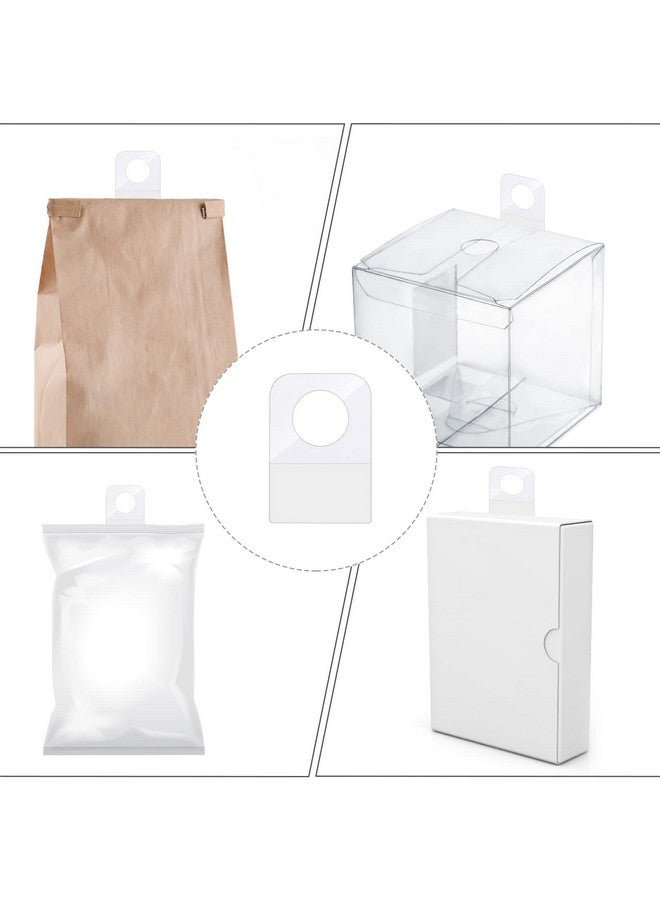 Aster 300Pcs Heavy Duty Sticky Hang Tabs Plastic Round Slot Hole Selfadhesive Hanging Tabs For Store Retail Display Small Sale Items (1.3X0.9 Inch) - Image 3