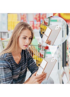 استير 300 قطعة من علامات التبويب اللاصقة شديدة التحمل من البلاستيك بفتحة دائرية، علامات تبويب معلقة ذاتية اللصق لمتجر البيع بالتجزئة، عناصر بيع صغيرة (1.3 × 0.9 بوصة)  - Image 5