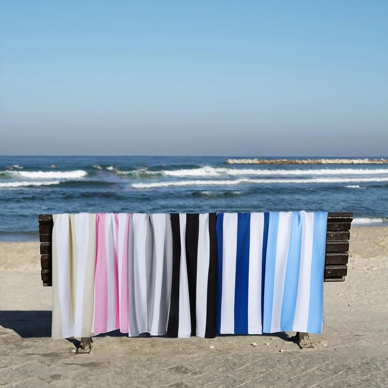 WILFA Extra Large Beach Towel - Oversized Mircofiber Beach Towel 40'' x 70'', XL Striped Lightweight Pool Towel, Big Cabana Swim Travel Towel for Adults Mens Women,Pink - Image 5