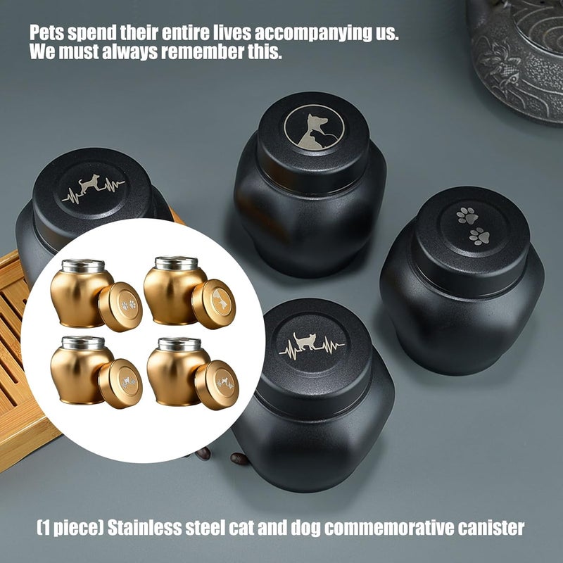 Stainless Steel Pet Remembrances Keepsakes Durability Ashes Container Dog Cremation Urn Memorial Stainless Steel Ashes Urn - Image 2