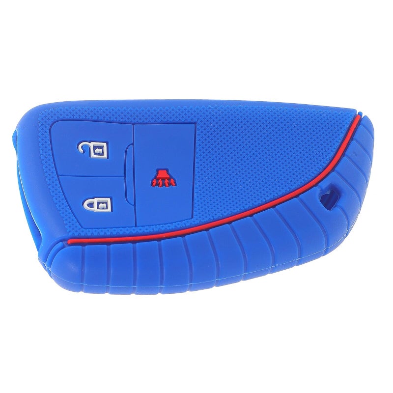 Silicone Car Key Fob Cover Dark Blue Compatible with Mid Size SUV Model - Image 2