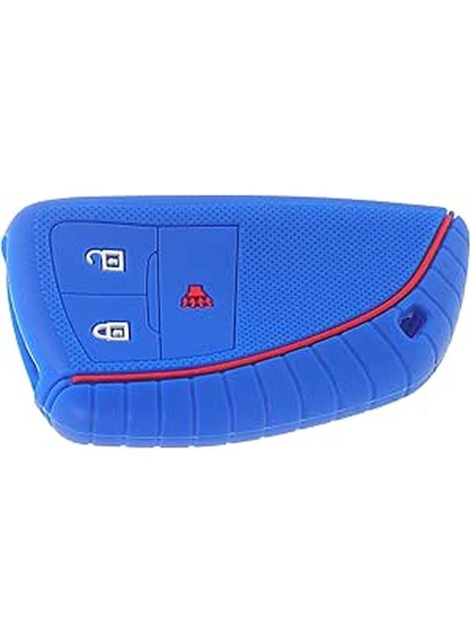 Silicone Car Key Fob Cover Dark Blue Compatible with Mid Size SUV Model - Image 1