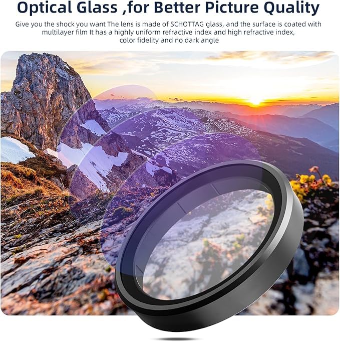 OTOG ND 8 Filter Action 5 Pro HD ND Filter Compatible for Osmo Action 5Pro Action 4 Action 3 Multilayer Nano Coating Anti-Reflection Cinematogrphy Professional QuickInstall 1Pack (ND8) - Image 3