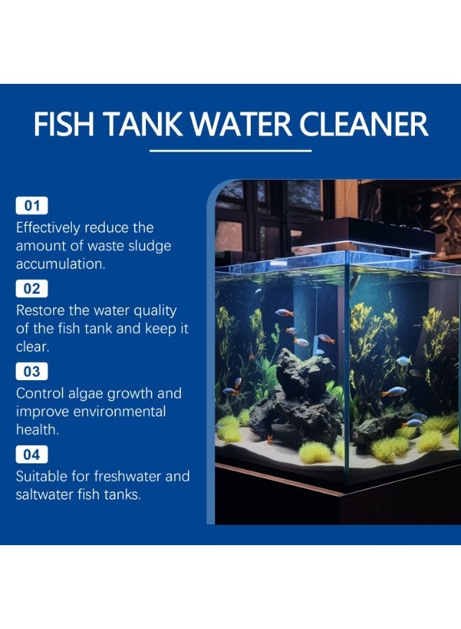 YEGBONG Fish Tank Water Cleaner, Clean Fish Tank Stains, Clear Water Quality and Control Algae Growth 100ml - Image 2