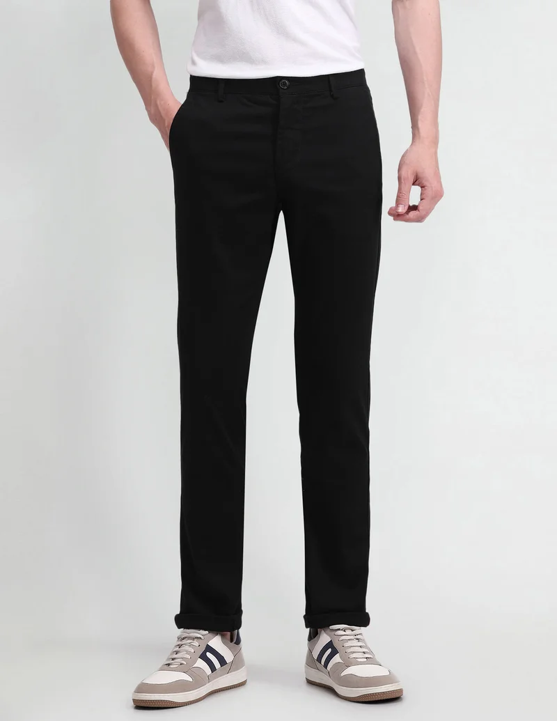 Slim Fit Dobby Trousers