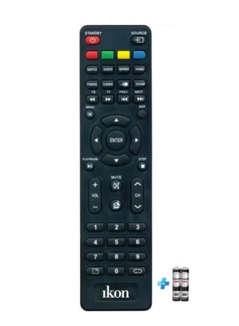 IKON TV Remote - Replacement Remote Control for Ikon LED , LCD , Smart TV With  Free 2 Pc Batteries