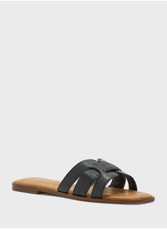 Truffle Snake Print Flat Sandal  - Image 2