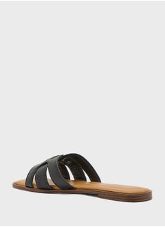 Truffle Snake Print Flat Sandal  - Image 3