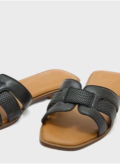 Truffle Snake Print Flat Sandal  - Image 4