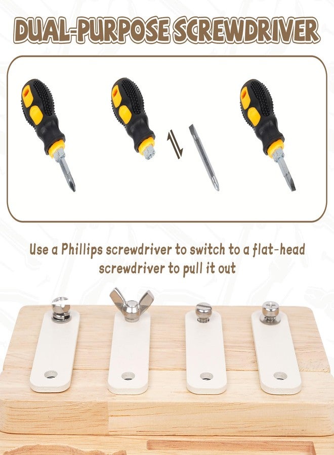 GHOOI Busy Board,Montessori Screwdriver Board for Kids,Montessori Fine Motor Skills Toy, Screwd Tool Set, Sensory Toy for Toddlers,Educational Activity Set for Educational Preschool Gift for Boys - Image 4