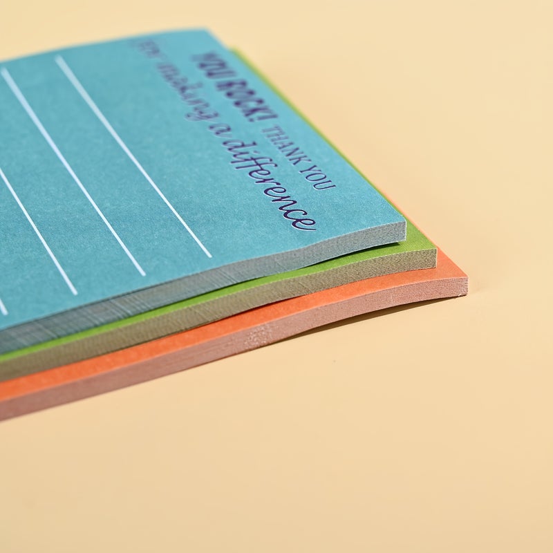 6 Pcs Random Color Lined Motivational Quote Sticky Notes 3X3 Inch Inspirational Encouragement Notepad For Office School Nurses Teachers Coworkers - Image 4