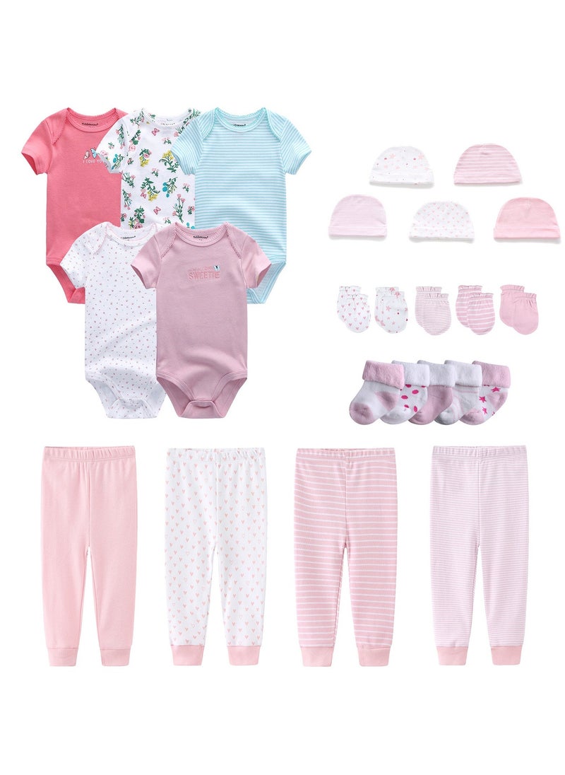 24-Piece Set Of Newborn Baby Jumpsuit, Pants, Hat, Gloves, Socks - Image 1