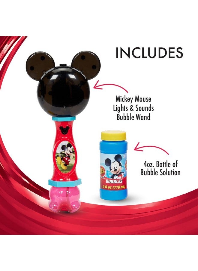Little Kids Little Kids Disney Mickey Mouse Light and Sound Musical Bubble Wand, Includes Bubble Solution, Multi (20511) - Image 2
