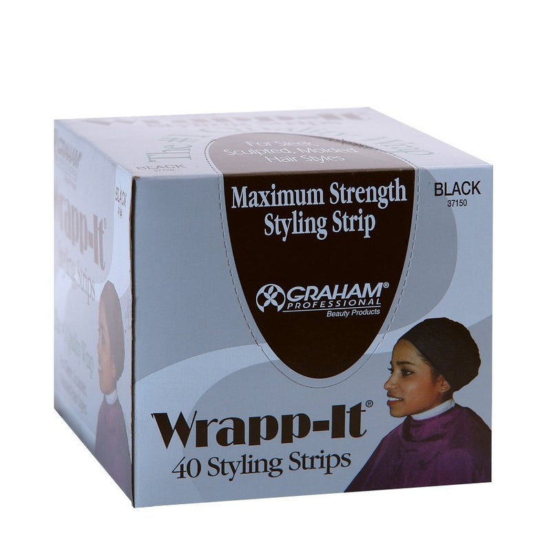 Graham Wrapp-it Styling Strips for Natural Hair Wrap and Molded Styles by Graham Beauty (40 Strips) - Image 1