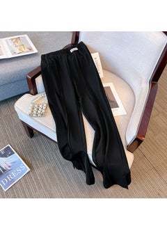Generic Plus Size Women Casual 9-Points Pants Slimming 2024 New Black (shipped within 10 days) 