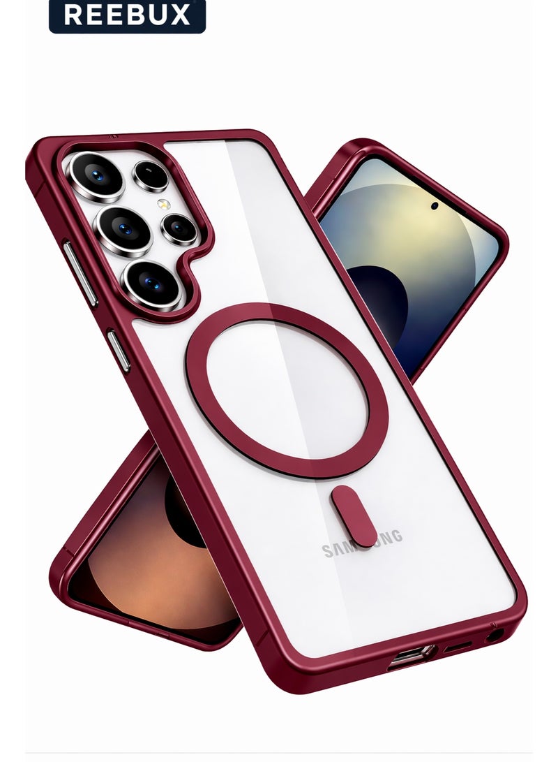 Samsung Galaxy S26 Ultra Magnetic Case, [iCrystal Tech] [Drop Protection] [Compatible with Round MagSafe Acc] Ultimate Shockproof Protection Cover, Magnetic Case for S26 Ultra with Shockproof Bumper clear