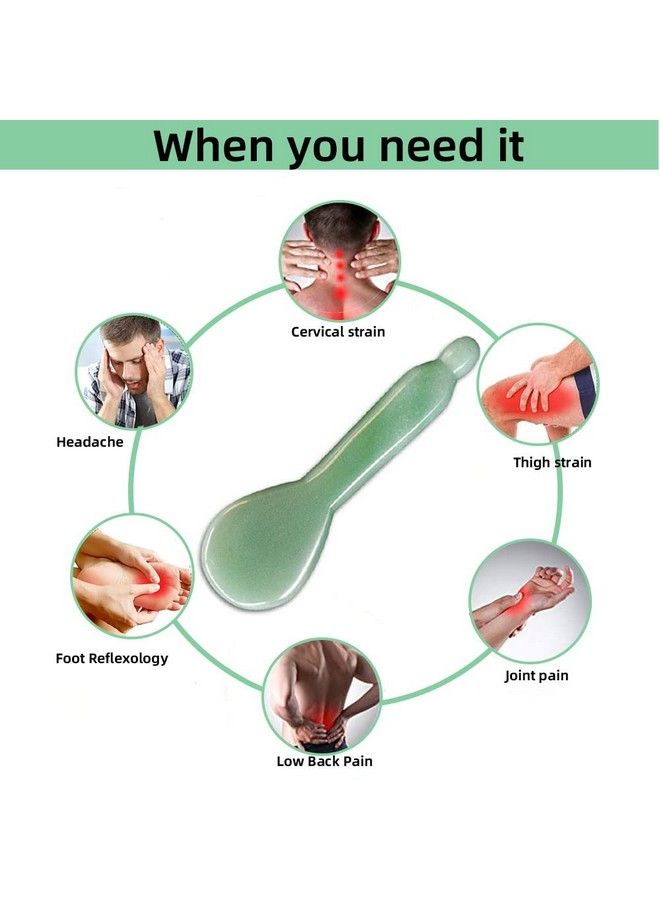 TOP SEWING Jade Gua Sha Massage Tools Facial Tool 100% Natural Green Gua Sha Anti Aging Facial Skin Spa For Rejuvenate Skin Antiwrinkle Anti Aging - Image 4