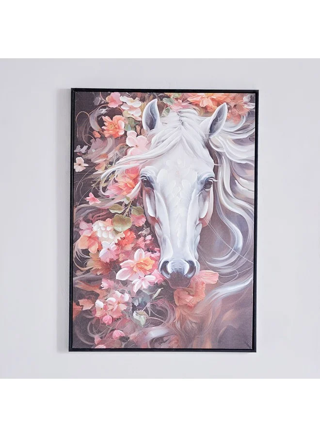 Home Box Ersel Horse Face Canvas Hand Painting 50 x 70 x 2.5 cm