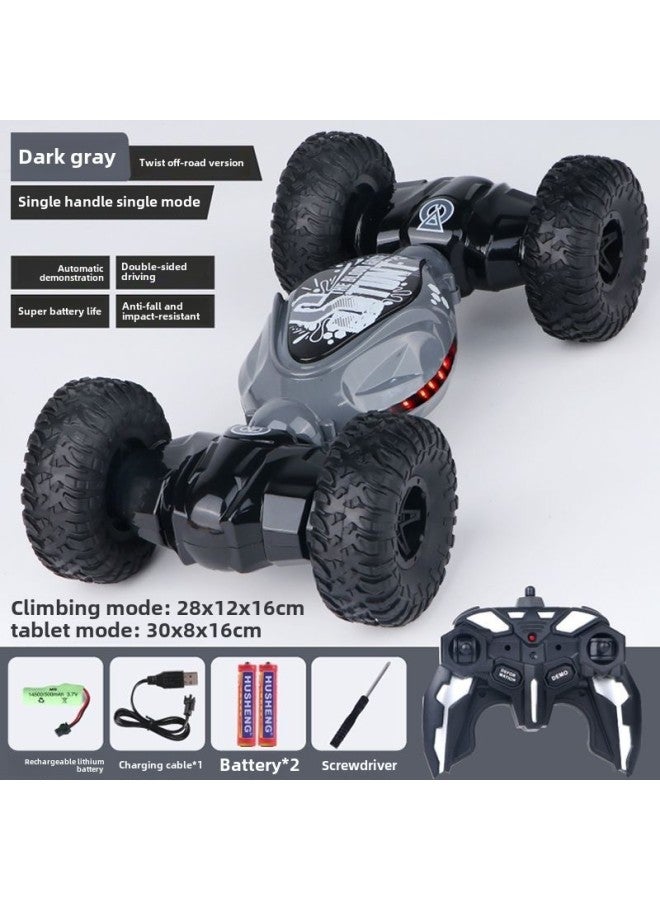 Hot Sale Gesture Induction Twist Car Climbing Off-road Drift Remote Control Car Children's Toys Outlet-Color:Single Remote Control Off-road Wheel-grey - Image 1