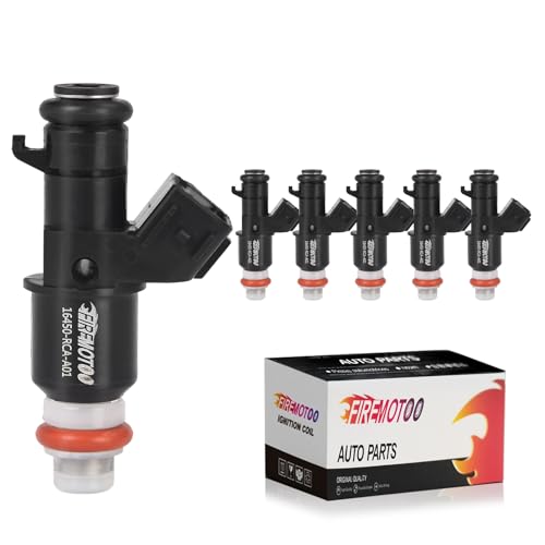 FIREMOTOO Fuel Injectors Pack of 6 Compatible with Acura MDX 3.5L V6 2003-2006 TL 3.2L V6 2004-2008 for Honda Accord 3.0L V6 2003-2007 Pilot 2005-2011 Odyssey 2005-2015 Ridgeline 2006-2013 3.5L V6 8 Holes - Image 1