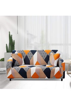 Excefore Stretch Sofa Cover, Printed Fabric Couch Covers, Knit Sofa Slipcovers, Sofa ProtectorNon, Washable Furniture Protector for Bedroom, Universal Protector (3Seater, Rubik's Cube 75*90.5IN)  - Image 5