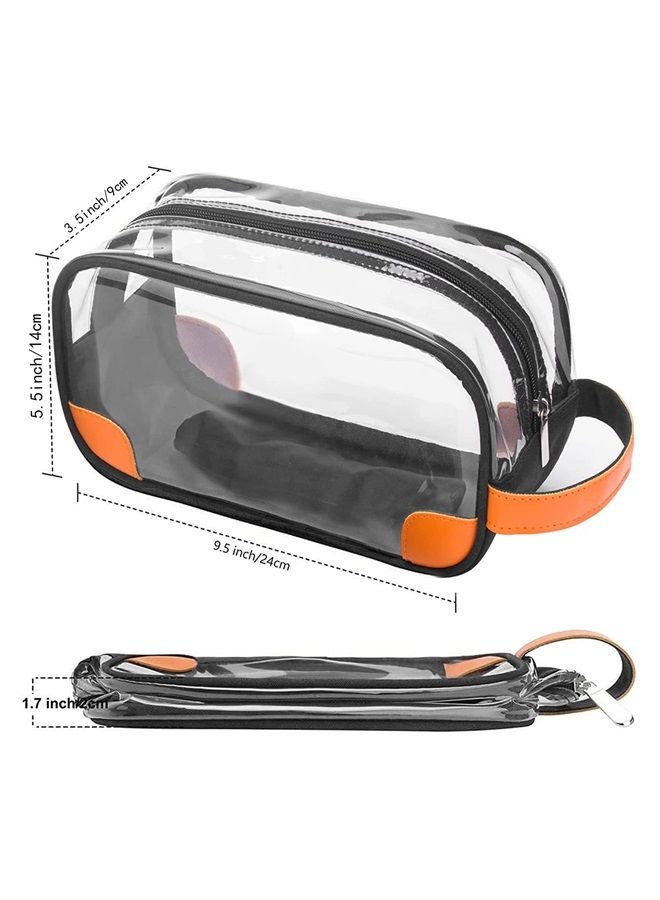 Lermende Mens Toiletry Bag for Traveling,Clear Toiletry Bag for Men and Women,Mens Shaving Dopp Grooming Bag Unisex Bathroom Travel Bag for Women and Men(Black) - Image 1
