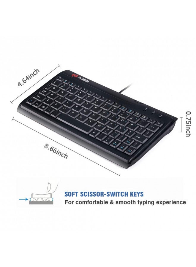 M MC Saite Super Mini Wired Keyboard, MCSaite Full Size 78 Keys Keypad Small Portable Fit with Professional or Industrial Use for Computer Laptop Mac Notebook - Image 4