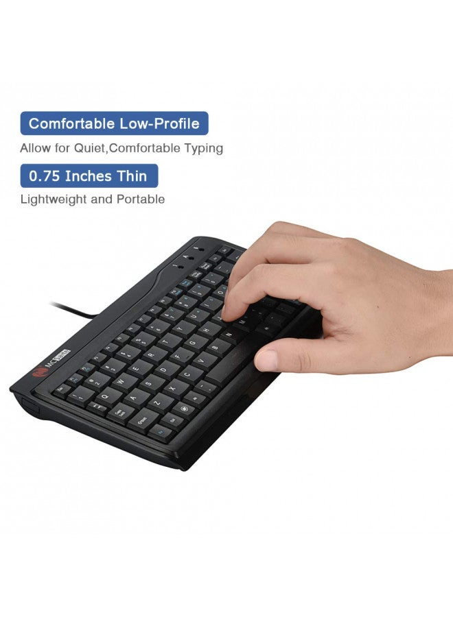 M MC Saite Super Mini Wired Keyboard, MCSaite Full Size 78 Keys Keypad Small Portable Fit with Professional or Industrial Use for Computer Laptop Mac Notebook - Image 2
