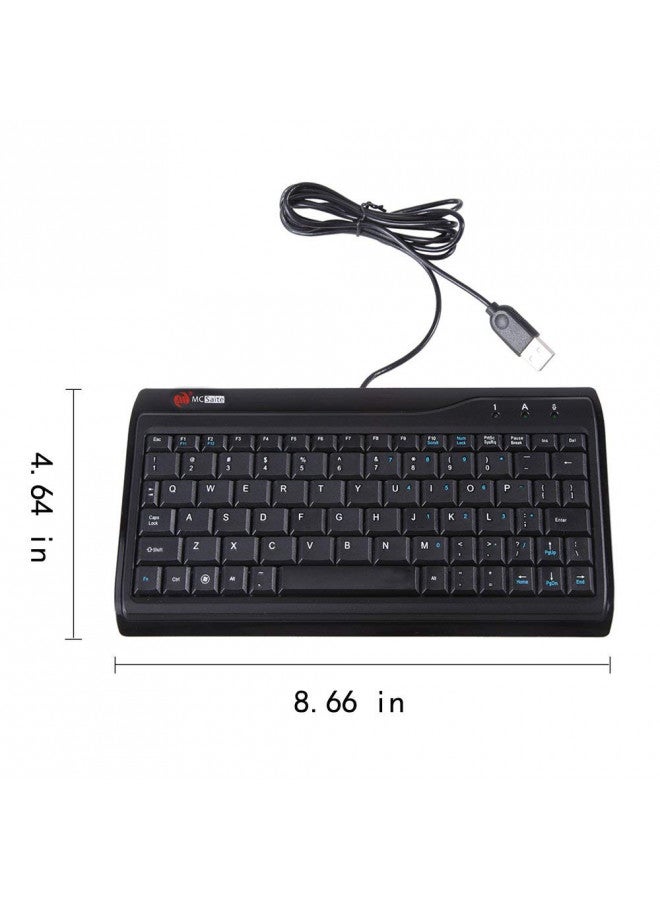M MC Saite Super Mini Wired Keyboard, MCSaite Full Size 78 Keys Keypad Small Portable Fit with Professional or Industrial Use for Computer Laptop Mac Notebook - Image 3
