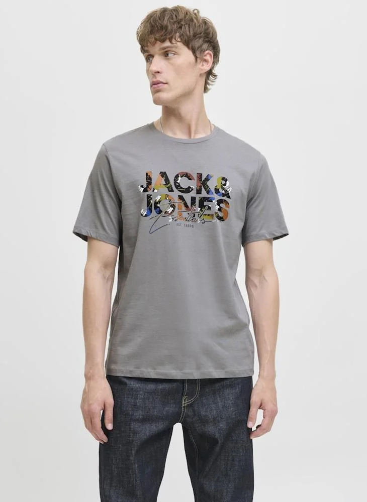 JACK & JONES Graphic Crew Neck Regular Fit T-Shirt