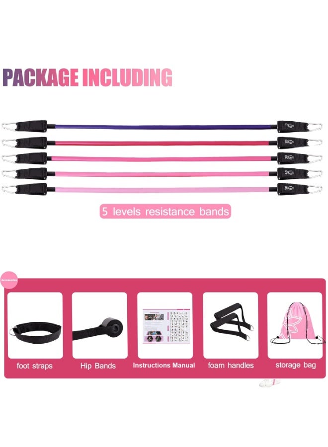 ZERIFAM Resistance Bands Set, 150LBS Exercise Bands with Handles for Men and Women, Workout Bands with Door Anchor and Legs Ankle Straps, for Muscle Training, Physical Therapy, Shape Body, Yoga, Home Workout - Image 3