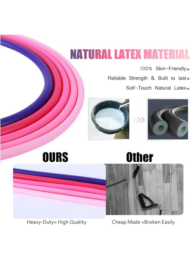 ZERIFAM Resistance Bands Set, 150LBS Exercise Bands with Handles for Men and Women, Workout Bands with Door Anchor and Legs Ankle Straps, for Muscle Training, Physical Therapy, Shape Body, Yoga, Home Workout - Image 4