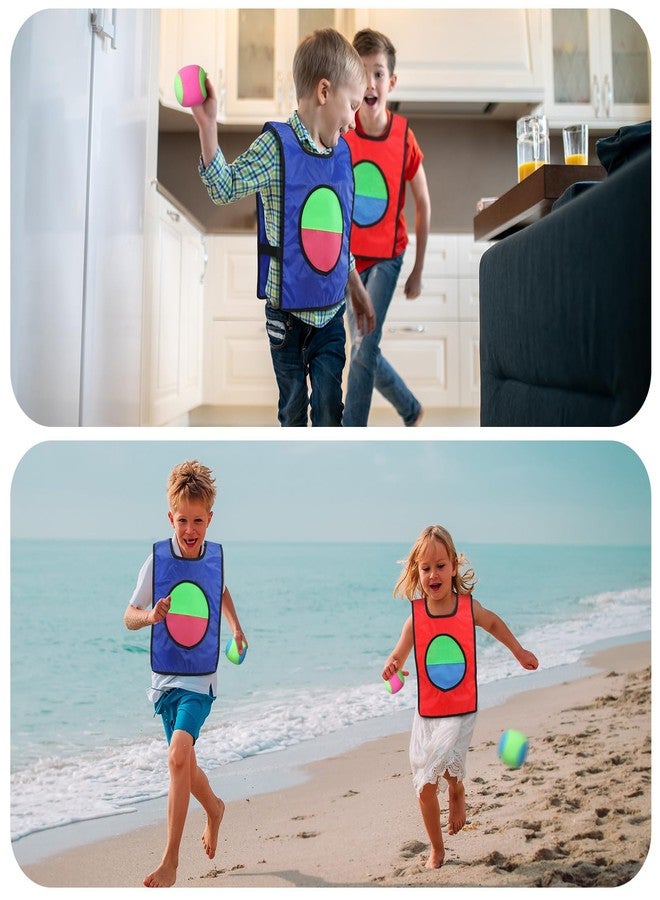 PullCrease Dodgeball Game for Kids Toss and Catch Ball Set 2 Catch Vests 6 Dodgeballs 1 Drawstring Bag Beach Yard Games Catching Ball Set Lawn Party Games Outdoor Games for Christmas Birthday Gift - Image 5
