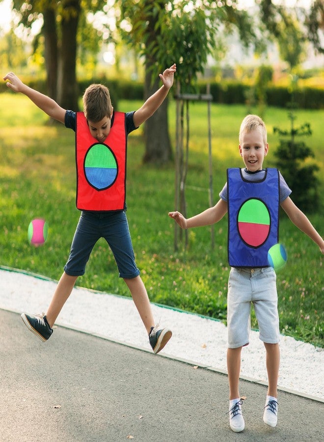 PullCrease Dodgeball Game for Kids Toss and Catch Ball Set 2 Catch Vests 6 Dodgeballs 1 Drawstring Bag Beach Yard Games Catching Ball Set Lawn Party Games Outdoor Games for Christmas Birthday Gift - Image 4