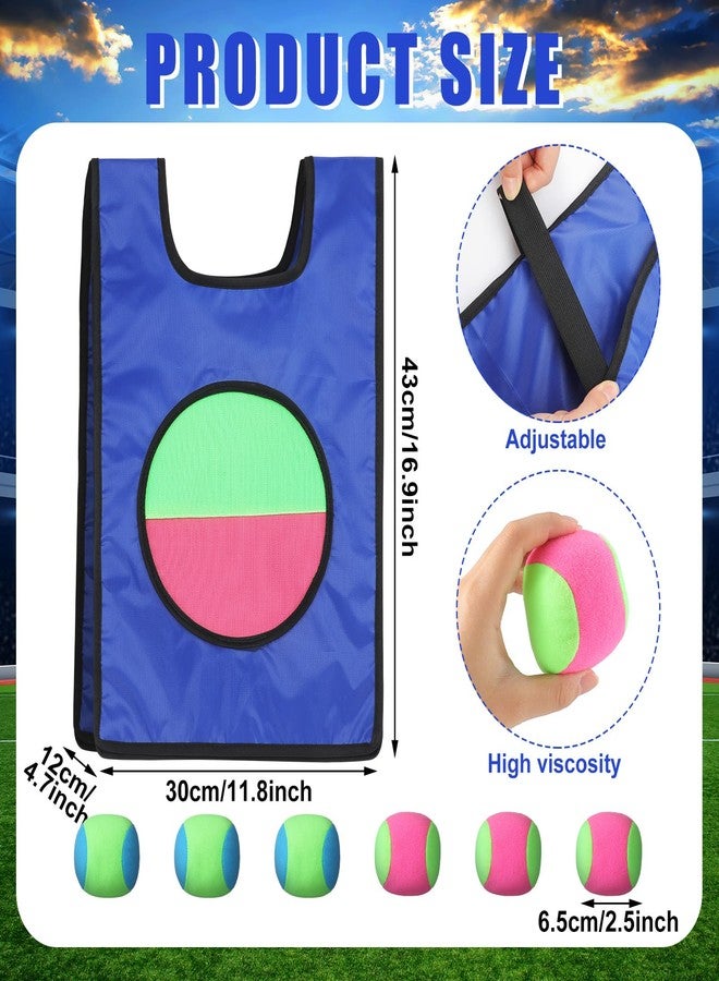 PullCrease Dodgeball Game for Kids Toss and Catch Ball Set 2 Catch Vests 6 Dodgeballs 1 Drawstring Bag Beach Yard Games Catching Ball Set Lawn Party Games Outdoor Games for Christmas Birthday Gift - Image 2