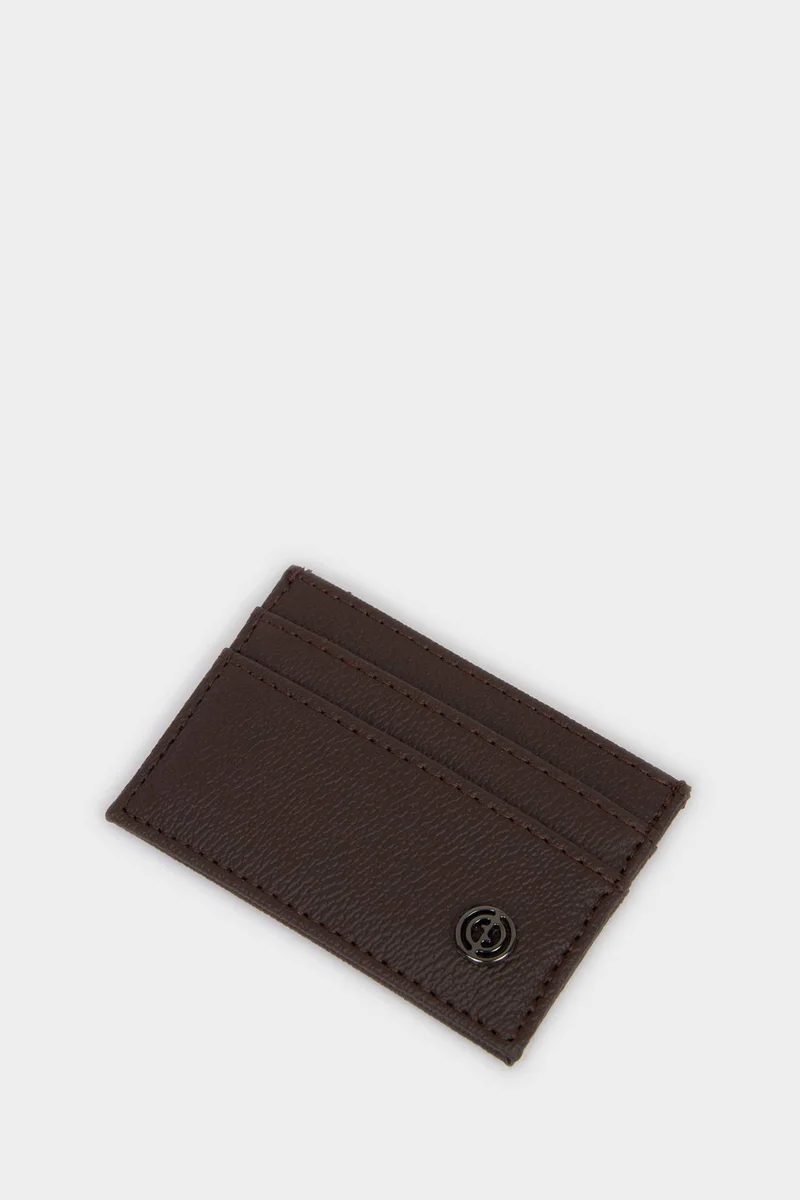 Defacto Man Faux Leather Business Card Wallet