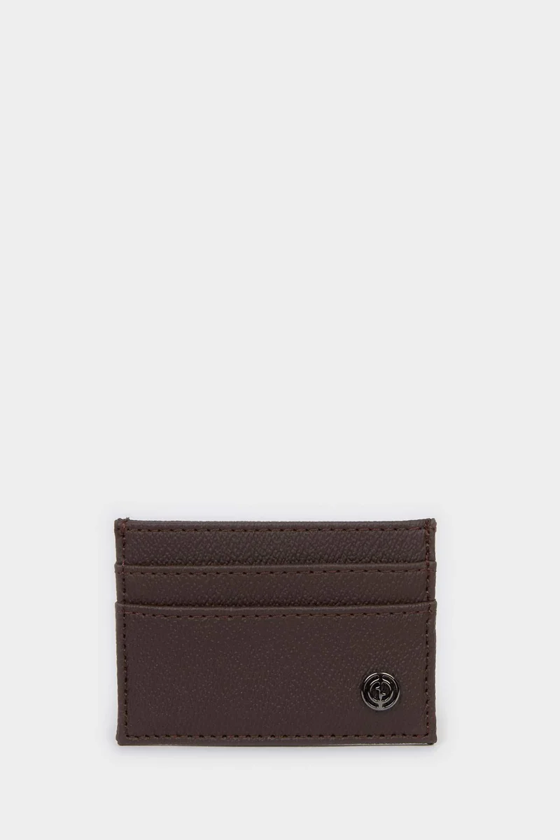 Defacto Man Faux Leather Business Card Wallet