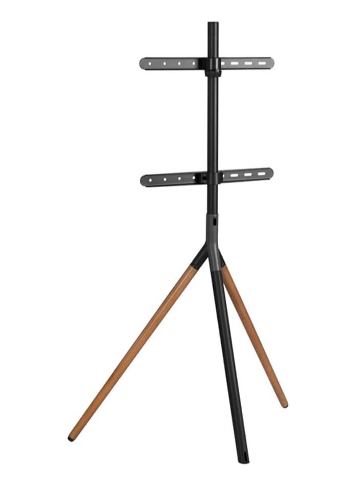 ELTRAZONE - Easel Studio TV Floor Stand | Stylish & Sturdy Mount for 49"-70" Screens | Supports Up to 40 KG | Modern Grey & Walnut Design | Adjustable Height | Space-Saving & Durable | Cable Management System | Wide Compatibility | Perfect for Home, Office & Studio - Image 1
