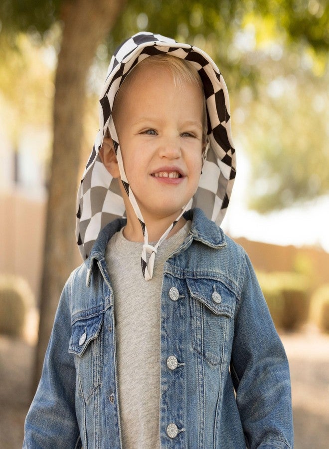 تايني توينكل قبعة صغيرة لحماية الأطفال من الشمس من Tiny Twinkle مع حماية من الشمس بدرجة UPF 50+ للأطفال الرضع والصغار من الأولاد والبنات (مربعات سوداء، من 0 إلى 6 أشهر) - Image 5