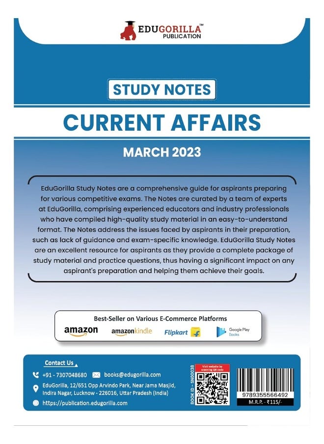 EduGorilla Community Pvt. Ltd. Study Notes for Current Affairs March 2023 - Useful for UPSC, State PSC, Defence, Police, SSC, Banking, Management, Law and State Government Exams | Topic-wise Notes  - Image 4