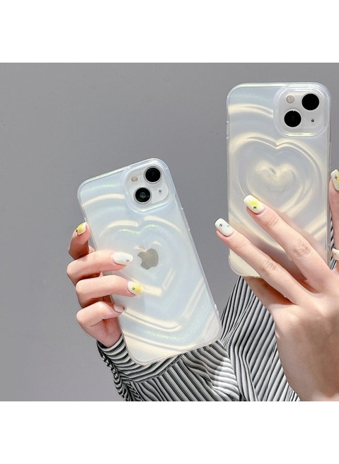 Generic - Digital Computer/iphone Protective Case/iphone Cover-Color:Laser White Pleated Love-Applicable Model:iPhone13pro - Image 1