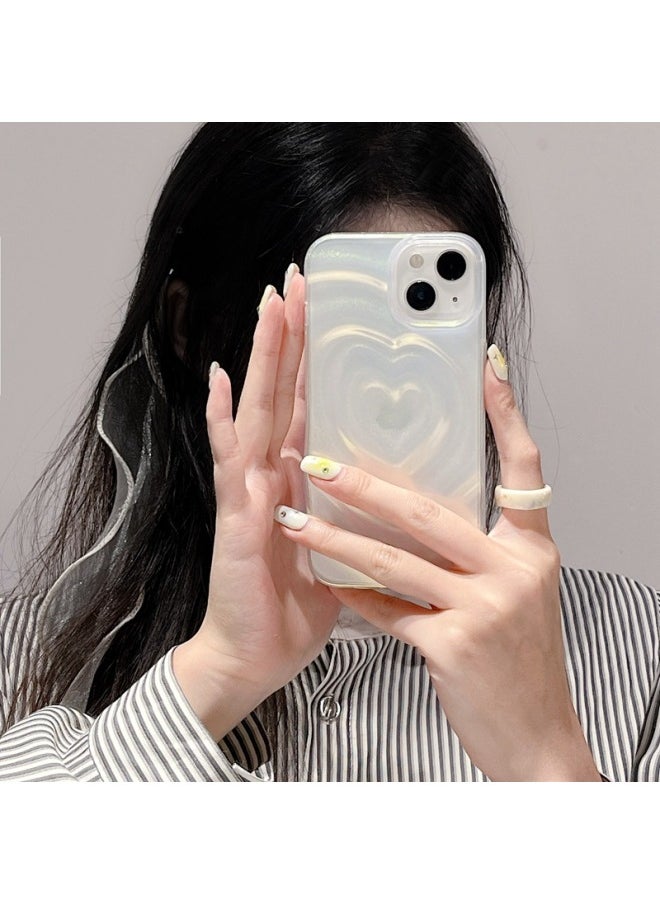 Generic - Digital Computer/iphone Protective Case/iphone Cover-Color:Laser White Pleated Love-Applicable Model:iPhone13pro - Image 1