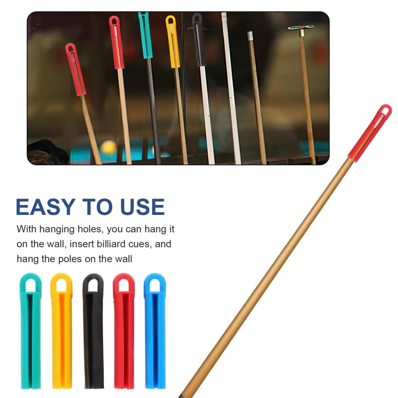SquEqu 5 Pack Pool Cues Hanger Non-Warping Shaft Straighten Stand Holder with Hanging Hook Storage Organizer for Pool Cue Stick Snooker Billiard Cues Pool Sticks Maintain Keep Straight - Image 5
