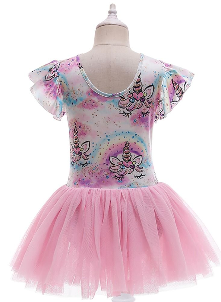 Loquat Mermaid short sleeve mesh dance dress  - Image 2