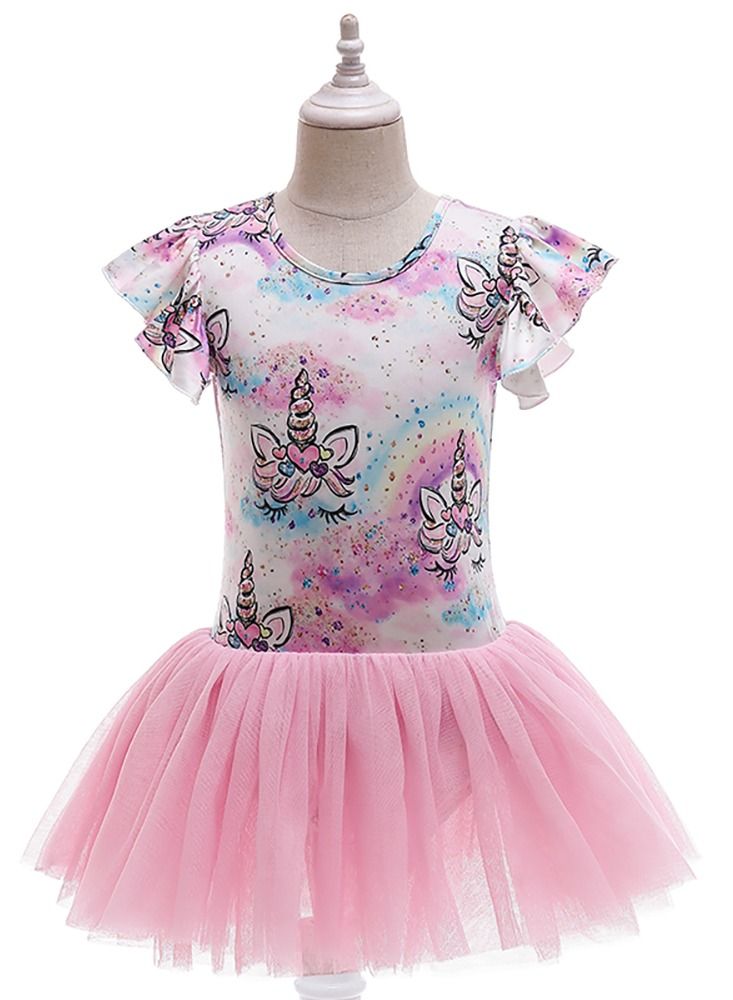 Loquat Mermaid short sleeve mesh dance dress  - Image 1
