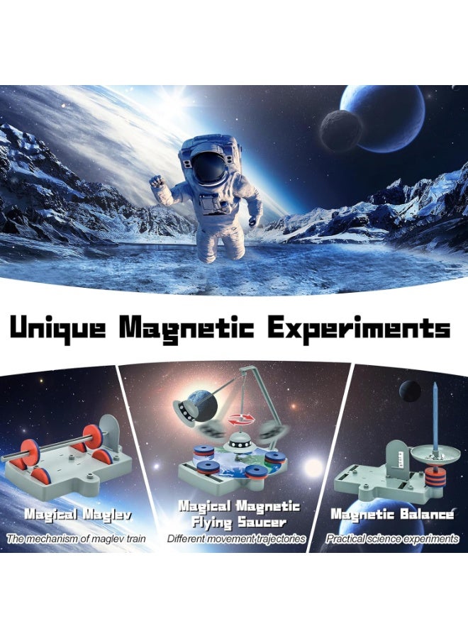 Solumi Magnetic Science Kit for Kids – 12-in-1 Magnetic Levitation & Physics Experiments Set, STEM Anti-Gravity Educational Toy for Boys and Girls Ages 8-12, Hands-On Magnet Learning Gift  - Image 4