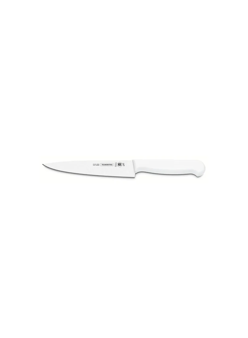 ترامونتينا Tramontina Professional 10 Inches Meat Knife with Stainless Steel Blade and White Polypropylene Handle with Antimicrobial Protection