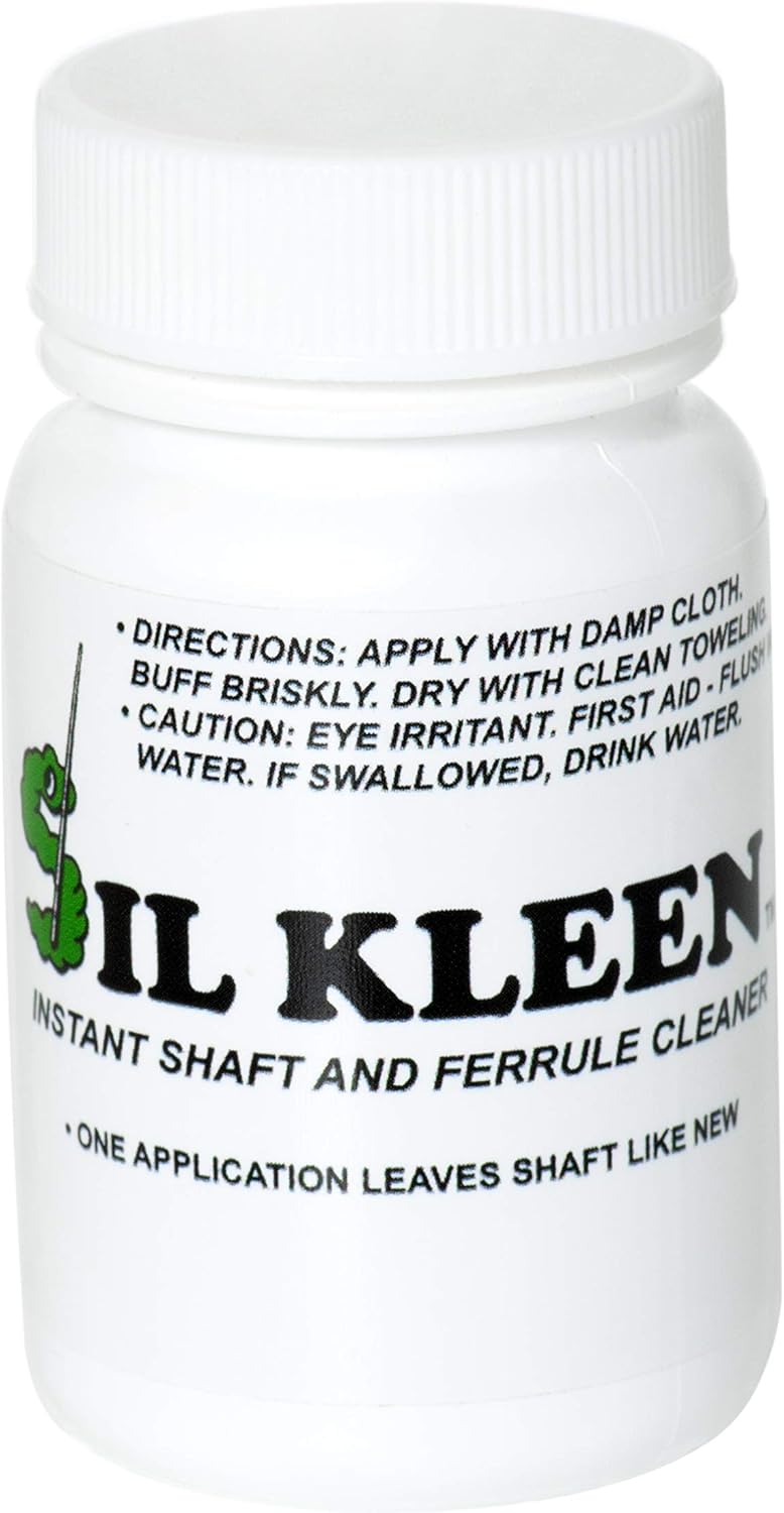 Cue Silk Bundle of 2 items: Sil Kleen DRY Powder Pool Cue Shaft and Ferrule Cleaner 1 oz Bottle and Pool Cue Shaft Conditioner ¼ oz Bottle - Image 2
