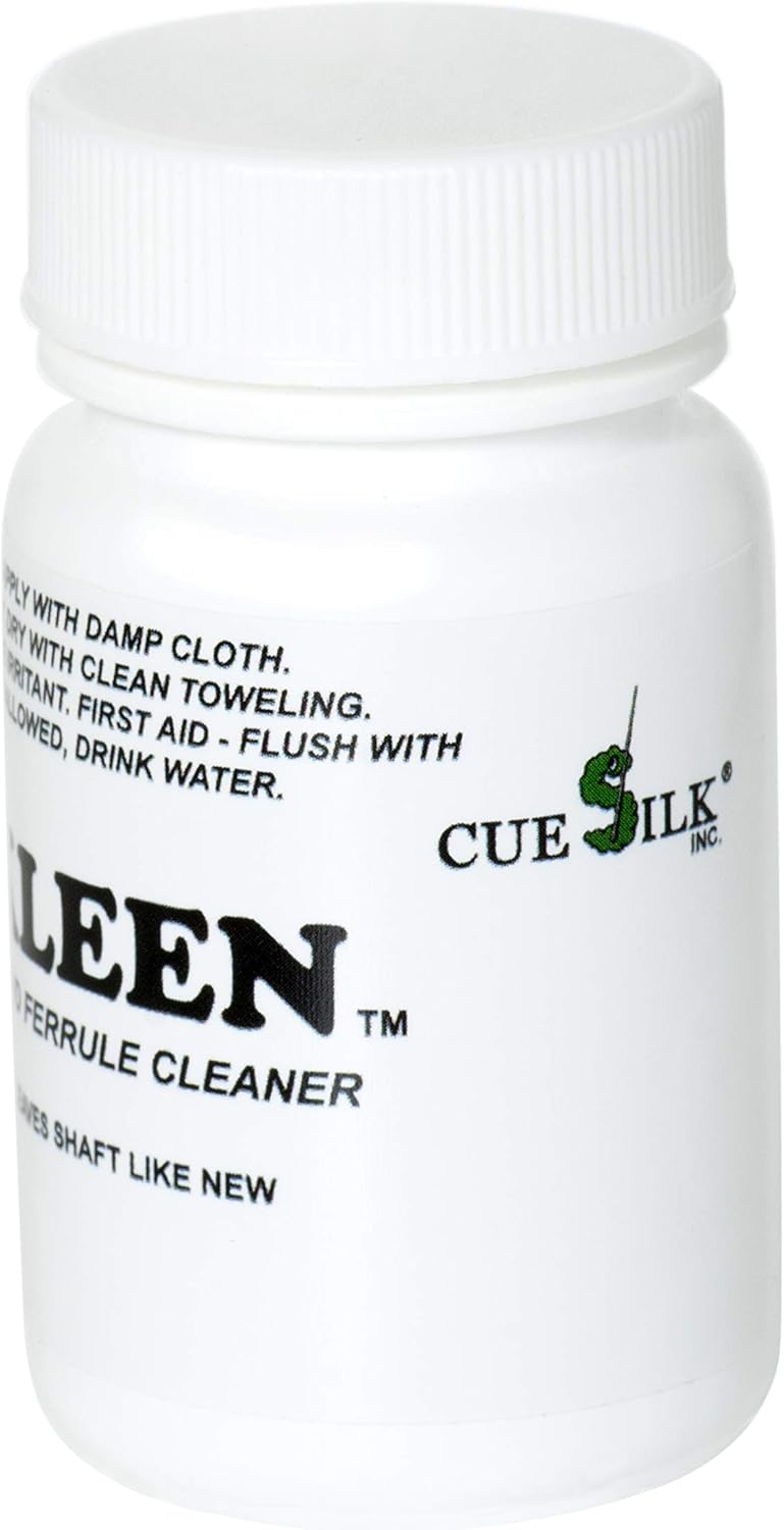 Cue Silk Bundle of 2 items: Sil Kleen DRY Powder Pool Cue Shaft and Ferrule Cleaner 1 oz Bottle and Pool Cue Shaft Conditioner ¼ oz Bottle - Image 4