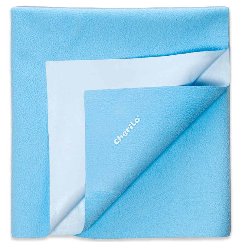 Cherilo Quick Dry Waterproof Protector Baby Dry Sheet, Medium (70cm X 100cm)| Sky Blue - Image 1